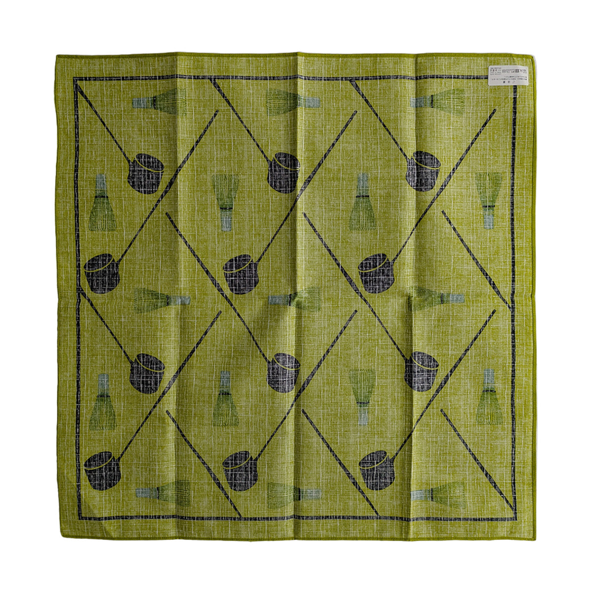 Furoshiki Grünes mit Teezeremonie-Motiv