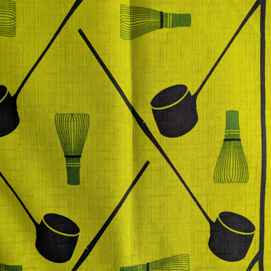 Furoshiki Grünes mit Teezeremonie-Motiv