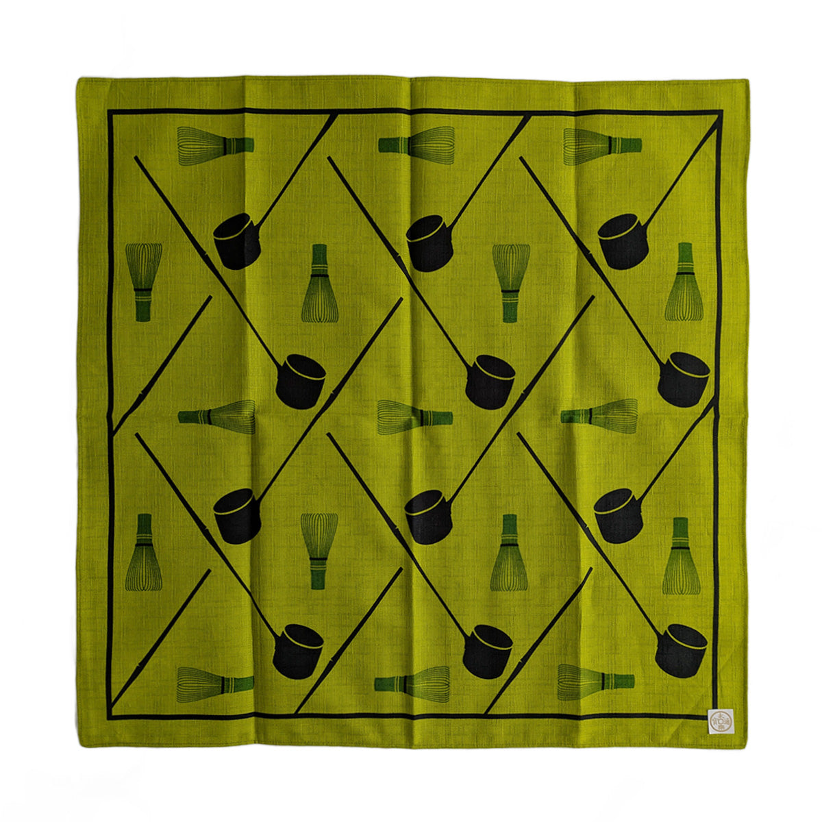 Furoshiki Grünes mit Teezeremonie-Motiv