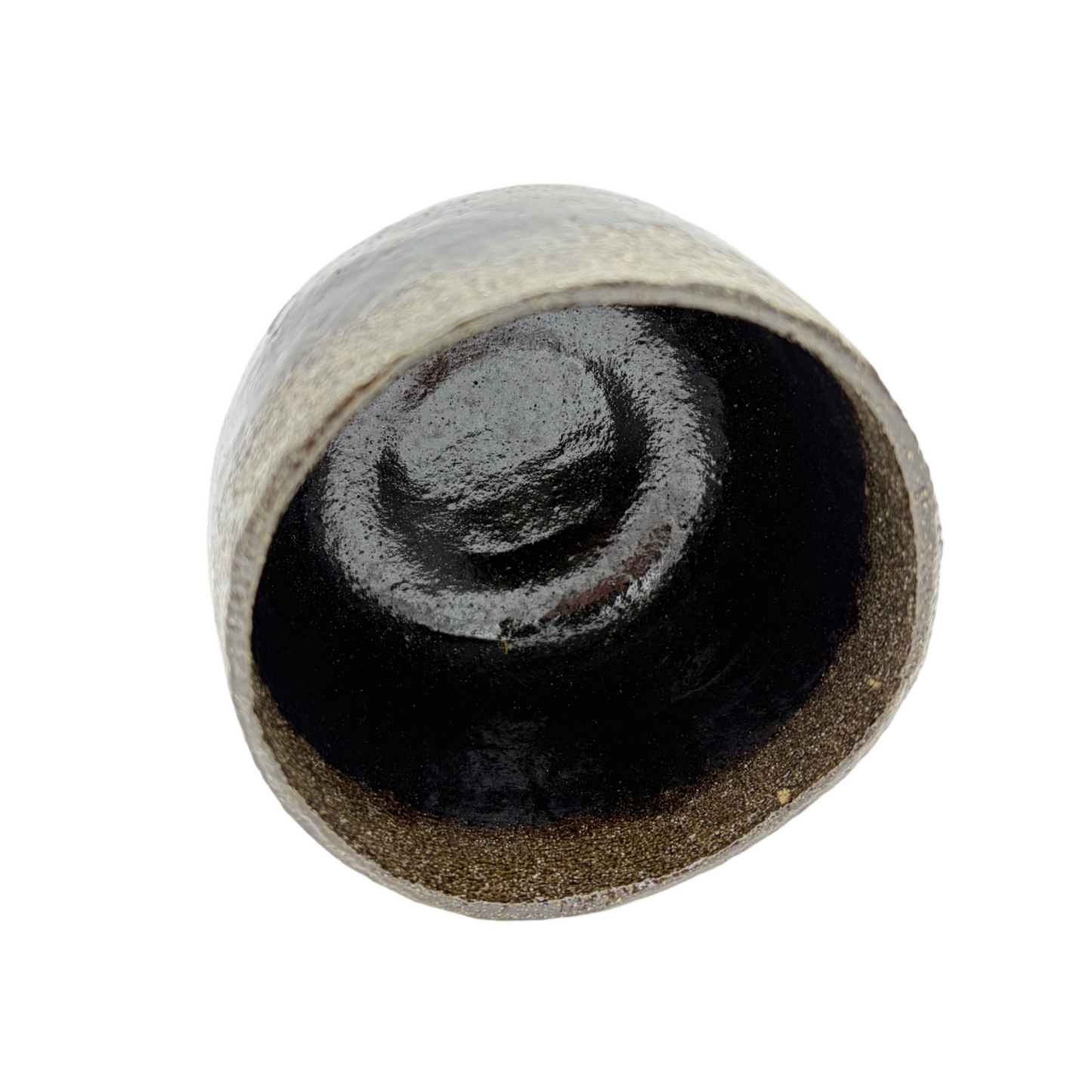 Vintage Chawan Raku Schwarz rau