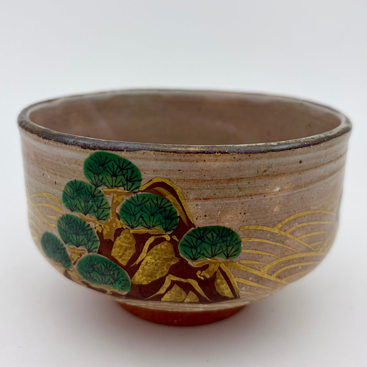 Chawan Pine Tree Kiyomizuyaki