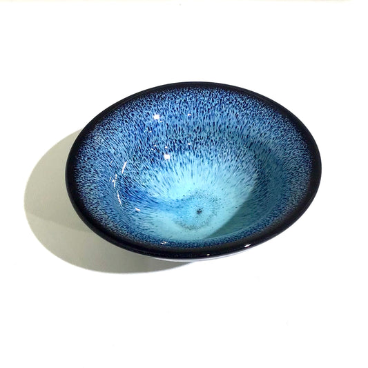 Teeschale Tenmoku Irisblau