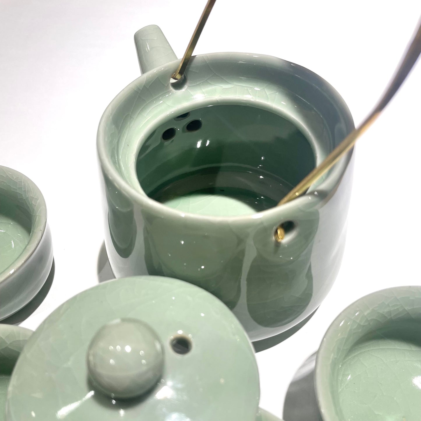 Longquan Celadon Teapot plus 4 Cups