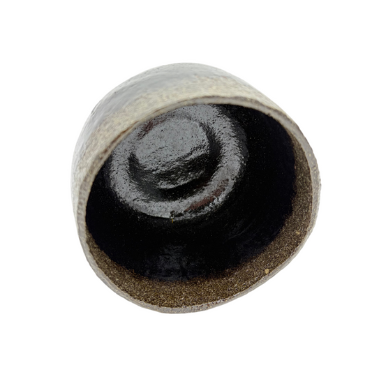 Vintage Chawan Raku Schwarz rau